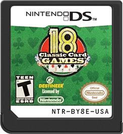 Cartridge artwork for 18 Card Games on the Nintendo DS.