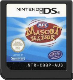 Cartridge artwork for AFL Mascot Manor on the Nintendo DS.