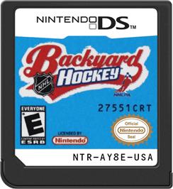 Cartridge artwork for Backyard Hockey on the Nintendo DS.