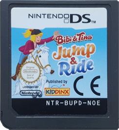 Cartridge artwork for Bibi and Tina - Jump and Ride on the Nintendo DS.