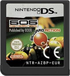 Cartridge artwork for Billiard Action on the Nintendo DS.