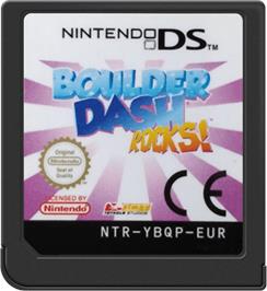 Cartridge artwork for Boulder Dash Rocks on the Nintendo DS.