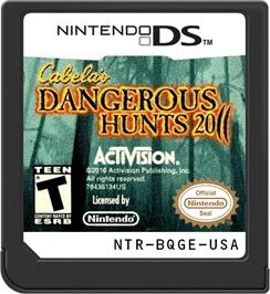 Cartridge artwork for Cabela's Dangerous Hunts 2011 on the Nintendo DS.