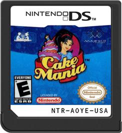 Cartridge artwork for Cake Mania on the Nintendo DS.