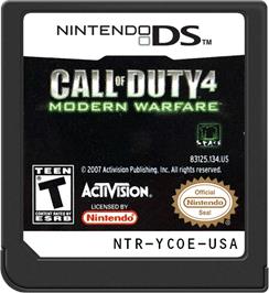 Cartridge artwork for Call Of Duty 4 - Modern Warfare on the Nintendo DS.