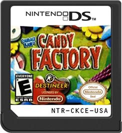 Cartridge artwork for Candace Kane's Candy Factory on the Nintendo DS.