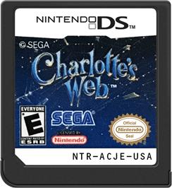 Cartridge artwork for Charlotte's Web on the Nintendo DS.