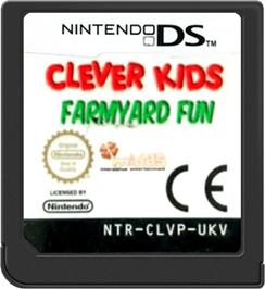 Cartridge artwork for Clever Kids - Farmyard Fun on the Nintendo DS.