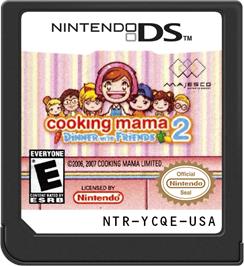 Cartridge artwork for Cooking Mama 2 - Dinner With Friends on the Nintendo DS.