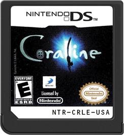 Cartridge artwork for Coraline on the Nintendo DS.