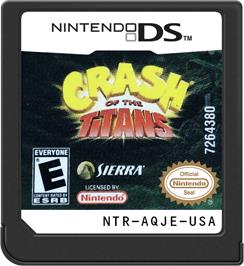 Cartridge artwork for Crash Of The Titans on the Nintendo DS.