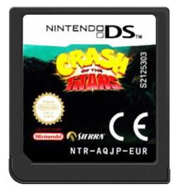 Cartridge artwork for Crash of the Titans on the Nintendo DS.