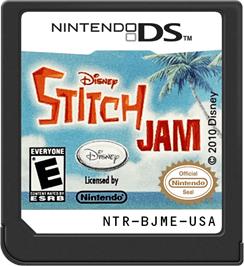 Cartridge artwork for Disney's Stitch Jam on the Nintendo DS.