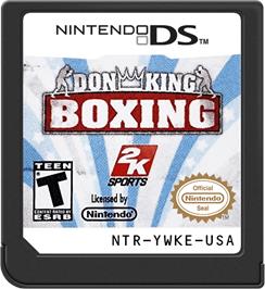 Cartridge artwork for Don King Boxing on the Nintendo DS.