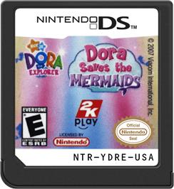 Cartridge artwork for Dora Sauve Les Sirènes on the Nintendo DS.