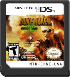 Cartridge artwork for Duke Nukem - Critical Mass on the Nintendo DS.