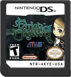 Cartridge artwork for Etrian Odyssey on the Nintendo DS.