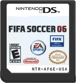 Cartridge artwork for FIFA 06 on the Nintendo DS.