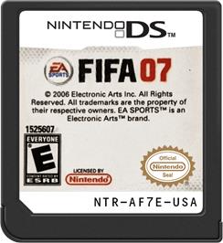 Cartridge artwork for FIFA 07 on the Nintendo DS.