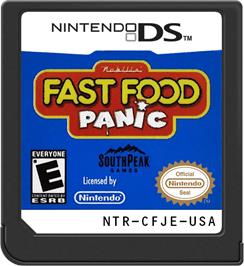 Cartridge artwork for Fast Food Panic on the Nintendo DS.