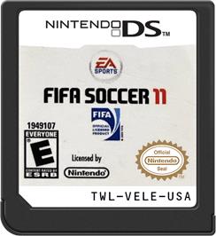 Cartridge artwork for Fifa 11 on the Nintendo DS.