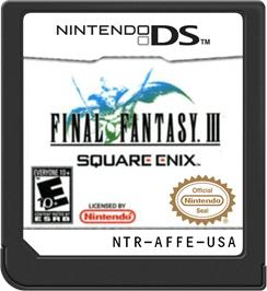 Cartridge artwork for Final Fantasy 3 on the Nintendo DS.
