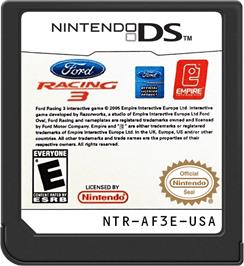 Cartridge artwork for Ford Racing 3 on the Nintendo DS.
