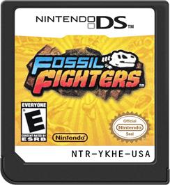 Cartridge artwork for Fossil Fighters on the Nintendo DS.