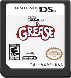 Cartridge artwork for Grease - Le Jeu Vidéo Officiel on the Nintendo DS.
