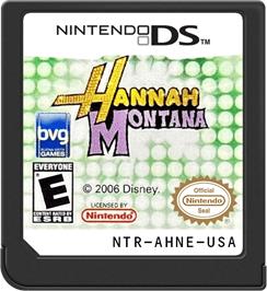 Cartridge artwork for Hannah Montana on the Nintendo DS.