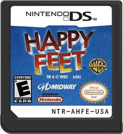 Cartridge artwork for Happy Feet on the Nintendo DS.