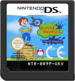 Cartridge artwork for Horrid Henry's Horrid Adventure on the Nintendo DS.