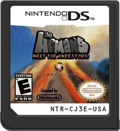 Cartridge artwork for Humans, The - Meet The Ancestors! on the Nintendo DS.