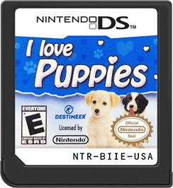 Cartridge artwork for I Love Puppies on the Nintendo DS.