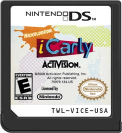 Cartridge artwork for Icarly on the Nintendo DS.
