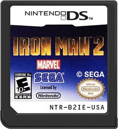Cartridge artwork for Iron Man 2 on the Nintendo DS.