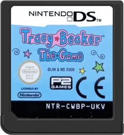 Cartridge artwork for Jacqueline Wilson's Tracy Beaker - The Game on the Nintendo DS.
