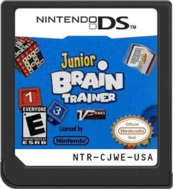 Cartridge artwork for Junior Brain Trainer on the Nintendo DS.
