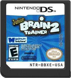 Cartridge artwork for Junior Brain Trainer 2 on the Nintendo DS.