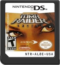Cartridge artwork for Lara Croft Tomb Raider - Legend on the Nintendo DS.
