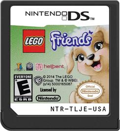 Cartridge artwork for Lego Friends on the Nintendo DS.