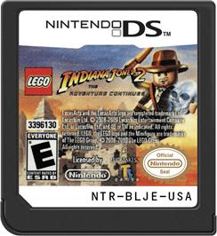 Cartridge artwork for Lego Indiana Jones 2 - L'aventure Continue on the Nintendo DS.