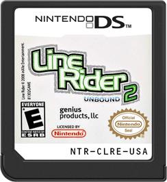 Cartridge artwork for Line Rider 2 - Unbound on the Nintendo DS.