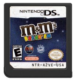Cartridge artwork for M&M's Break' Em on the Nintendo DS.