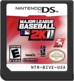 Cartridge artwork for Major League Baseball 2k11 on the Nintendo DS.