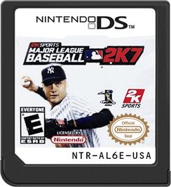 Cartridge artwork for Major League Baseball 2k7 on the Nintendo DS.