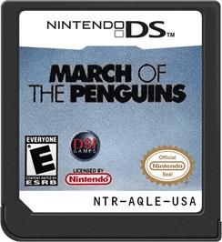 Cartridge artwork for March Of The Penguins on the Nintendo DS.