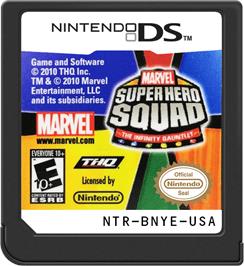 Cartridge artwork for Marvel Super Hero Squad - Le Gant De L'infini on the Nintendo DS.