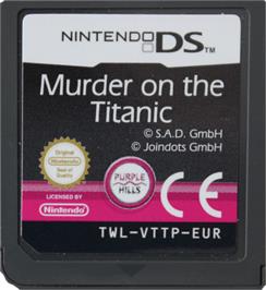 Cartridge artwork for Murder On The Titanic on the Nintendo DS.