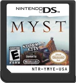 Cartridge artwork for Myst on the Nintendo DS.